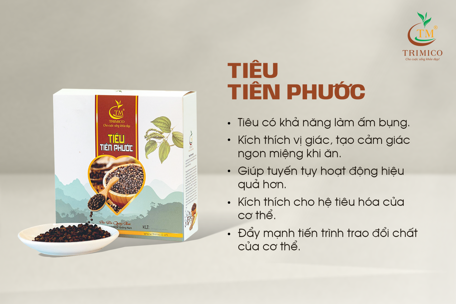Công dụng của tiêu Tiên Phước