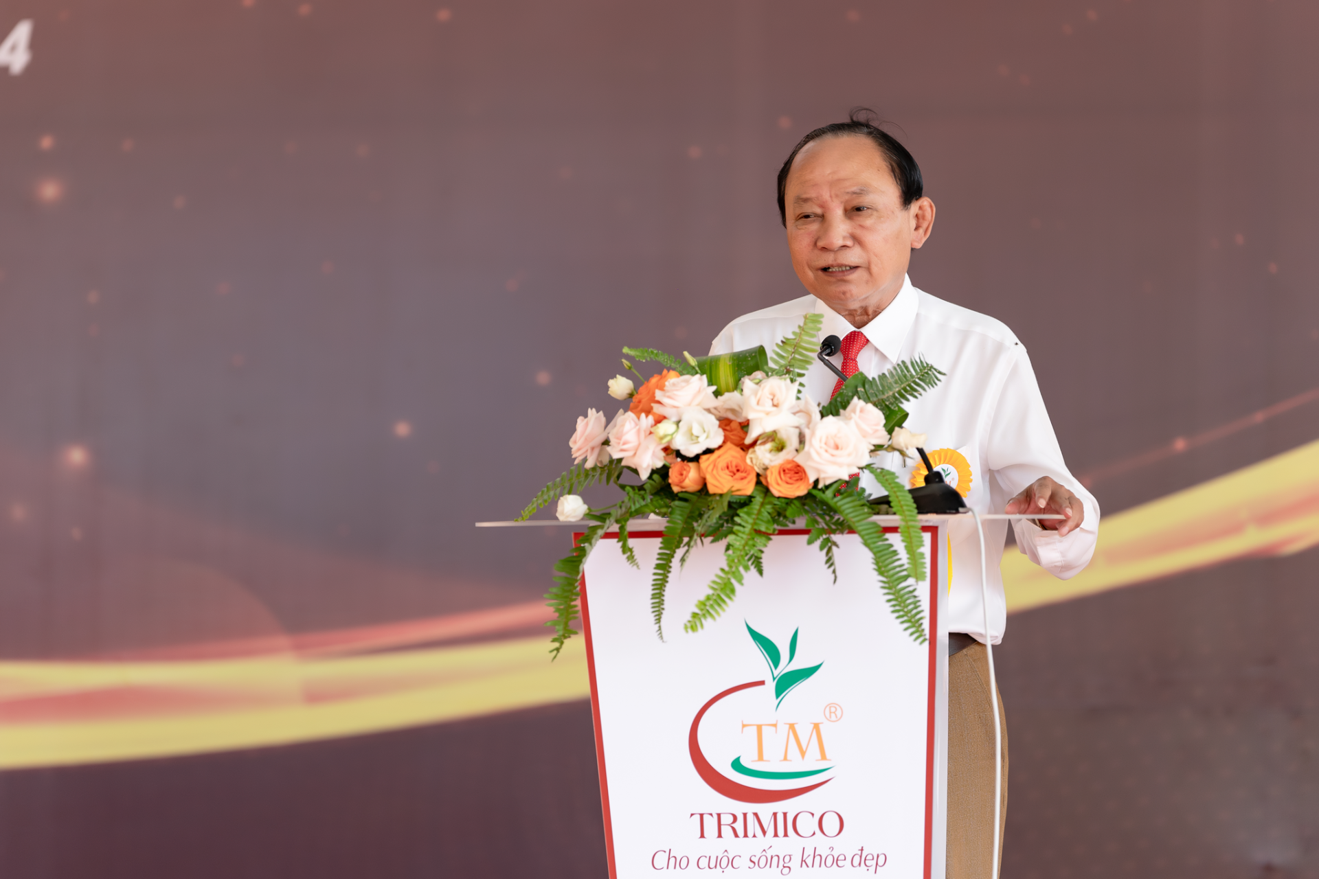 Ông Thẳm bí thư huyện ủy Phú Ninh, tỉnh Quảng Nam phát biểu tại buổi lễ