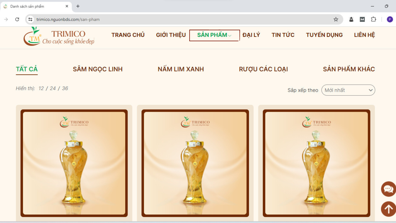 Chọn danh mục sản phẩm